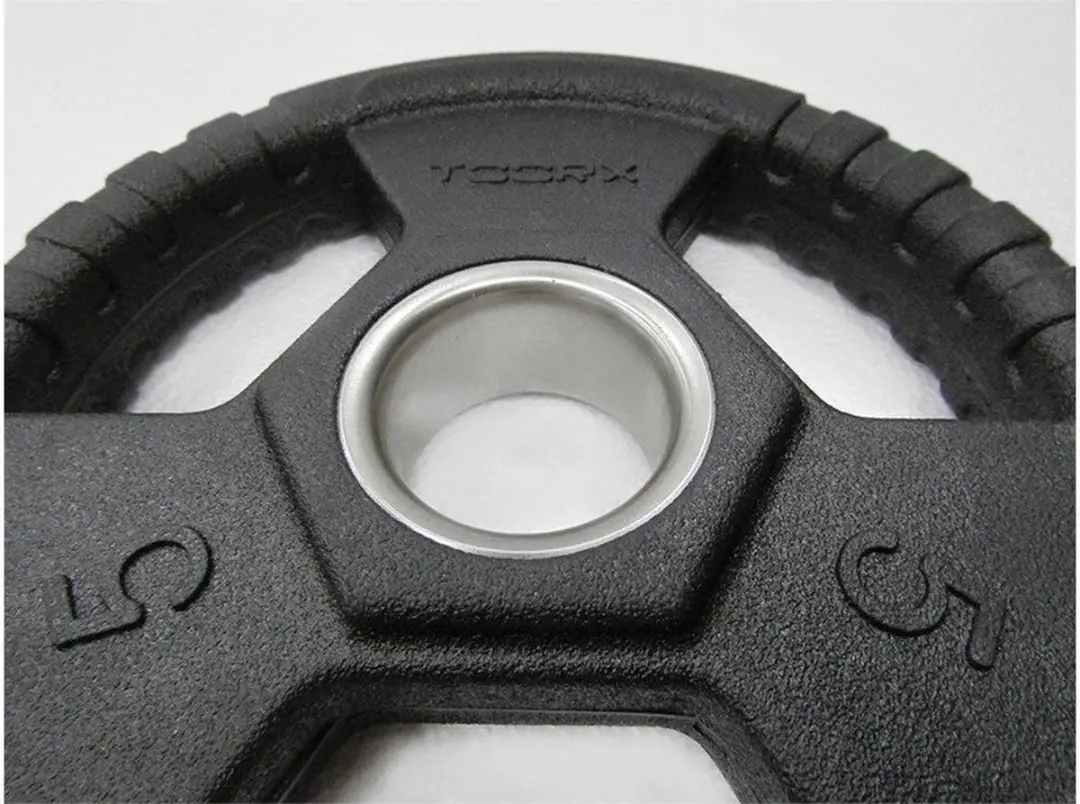 Toorx DGG Set Olympische Halterschijven 105kg - 50mm - Incl. opbergrek Zwart/Zilver