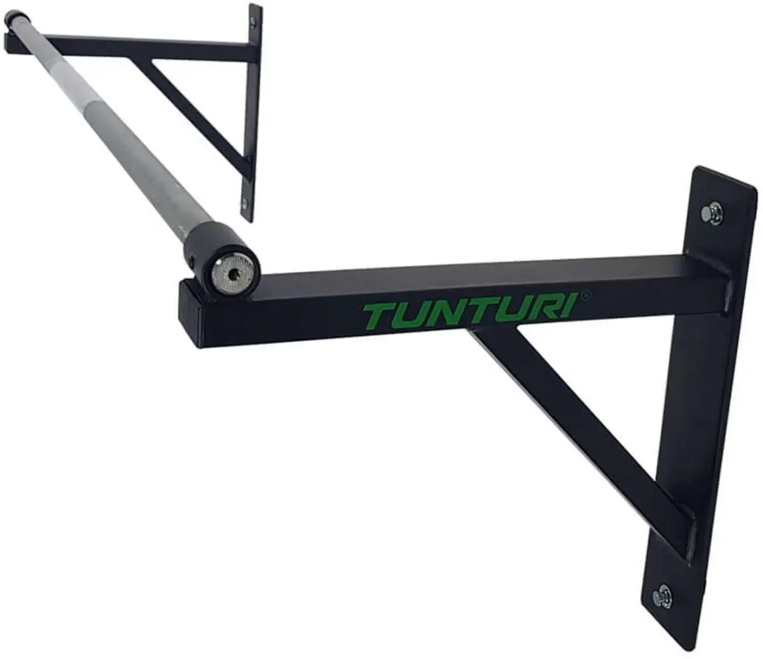 Tunturi Chinning Bar Pro Optrekstang - Wandbevestiging - Zwart/Zilver
