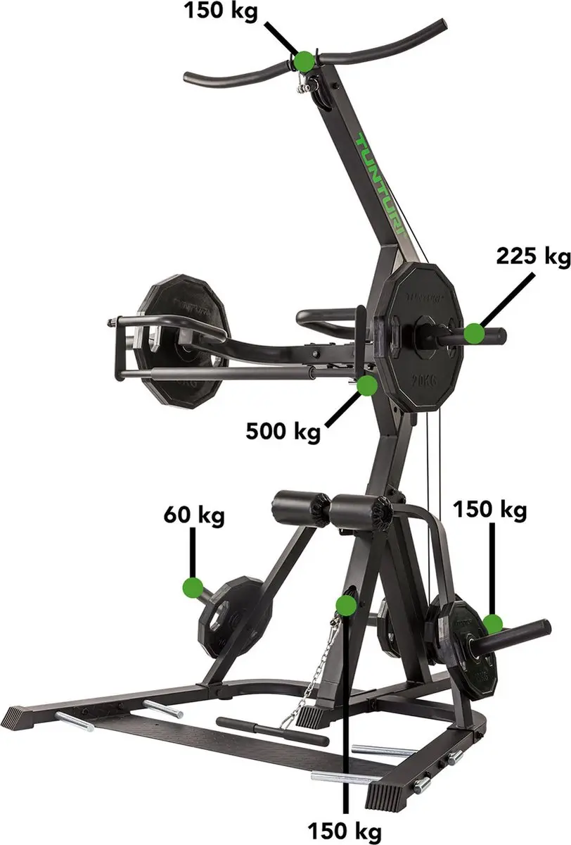 Tunturi WT85 Krachtstation - Lat Pulley - Zwart