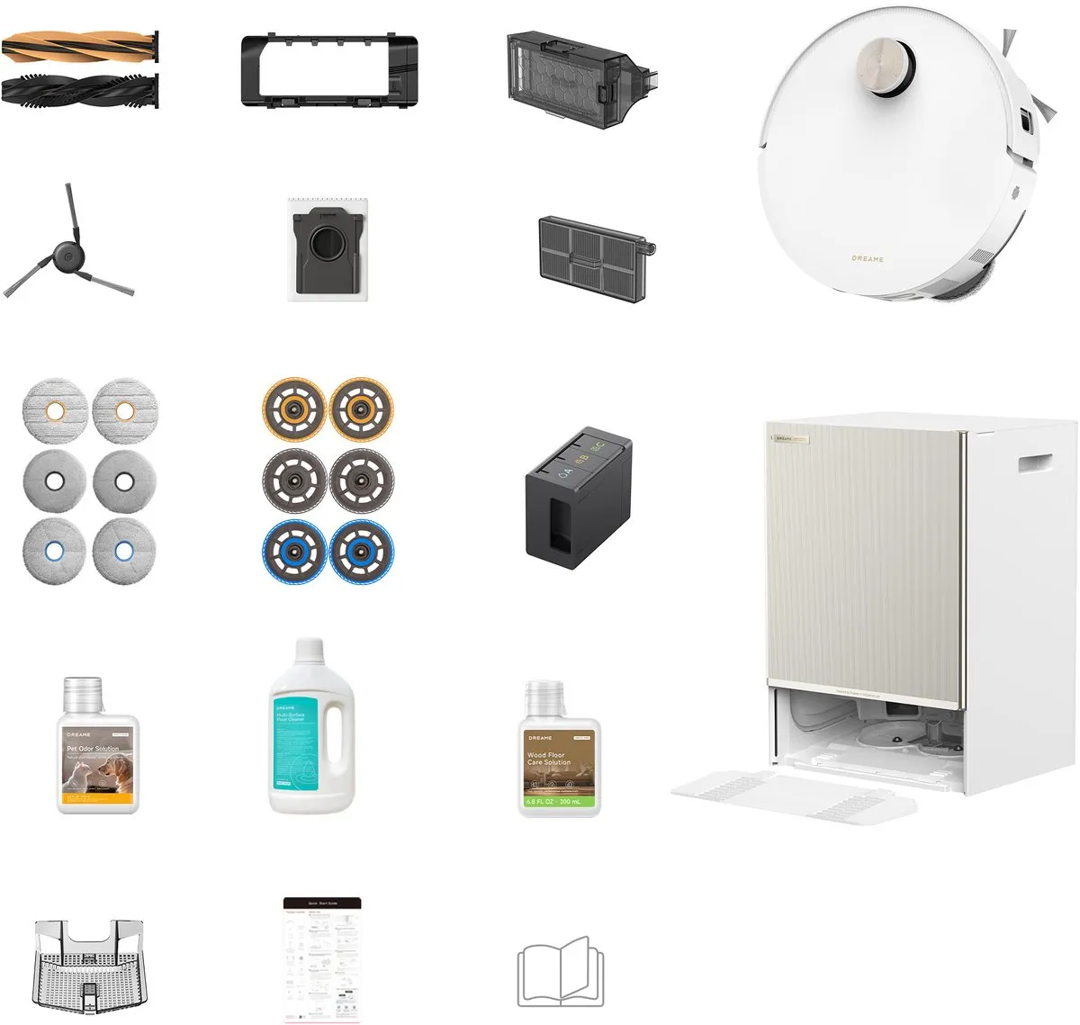 Dreame Matrix10 Ultra R2513A Robotstofzuiger & Dweilmachine - 30.000 Pa - Wit