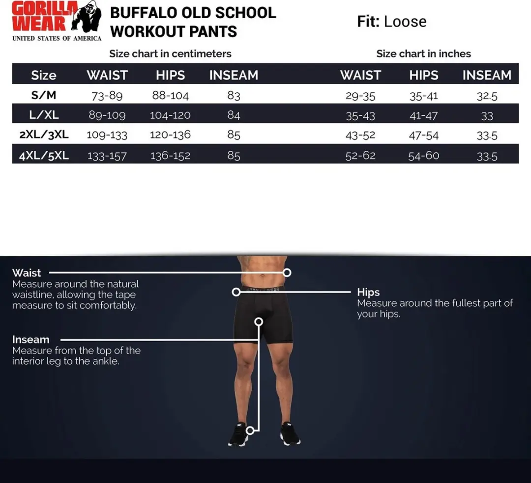 Gorilla Wear Buffalo Trainingsbroek - Zwart/Rood S/M