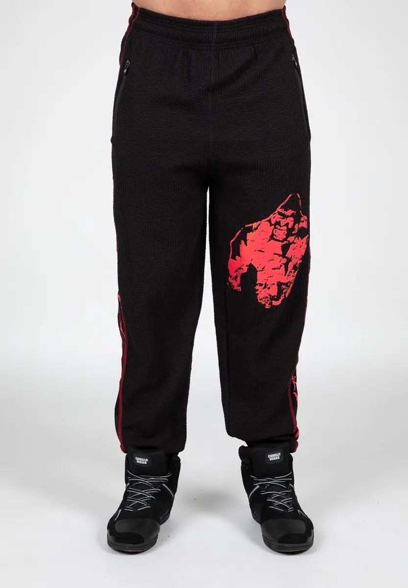 Gorilla Wear Buffalo Trainingsbroek - Zwart/Rood S/M