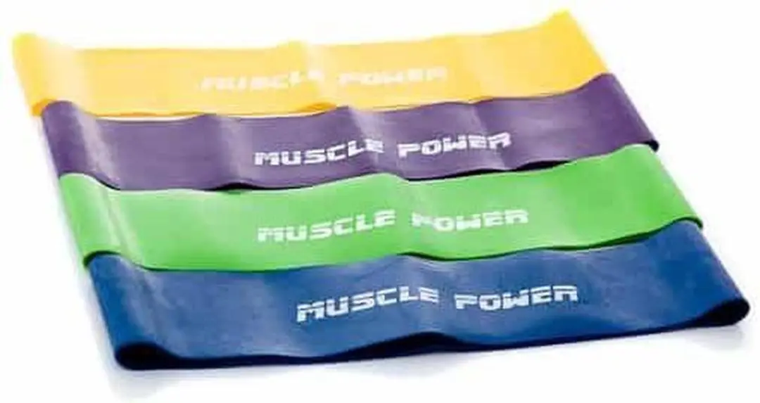 Muscle Power Mini Bands Set - Weerstandbanden - 5 Stuks - Rood/Blauw/Geel/ Groen