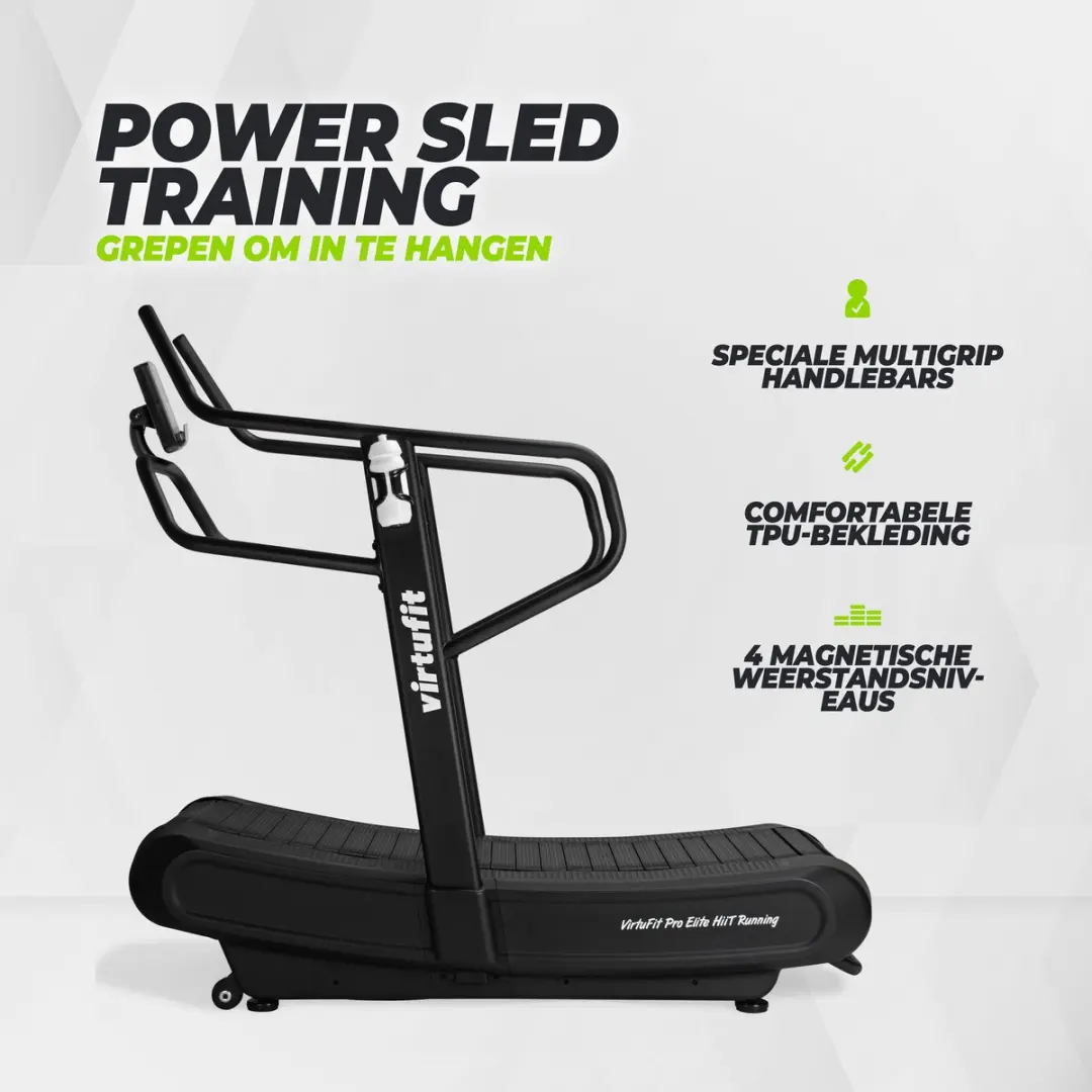 VirtuFit Pro Elite HiiT Loopband - Air Runner - 160x44cm - 160kg - Grijs/Zwart