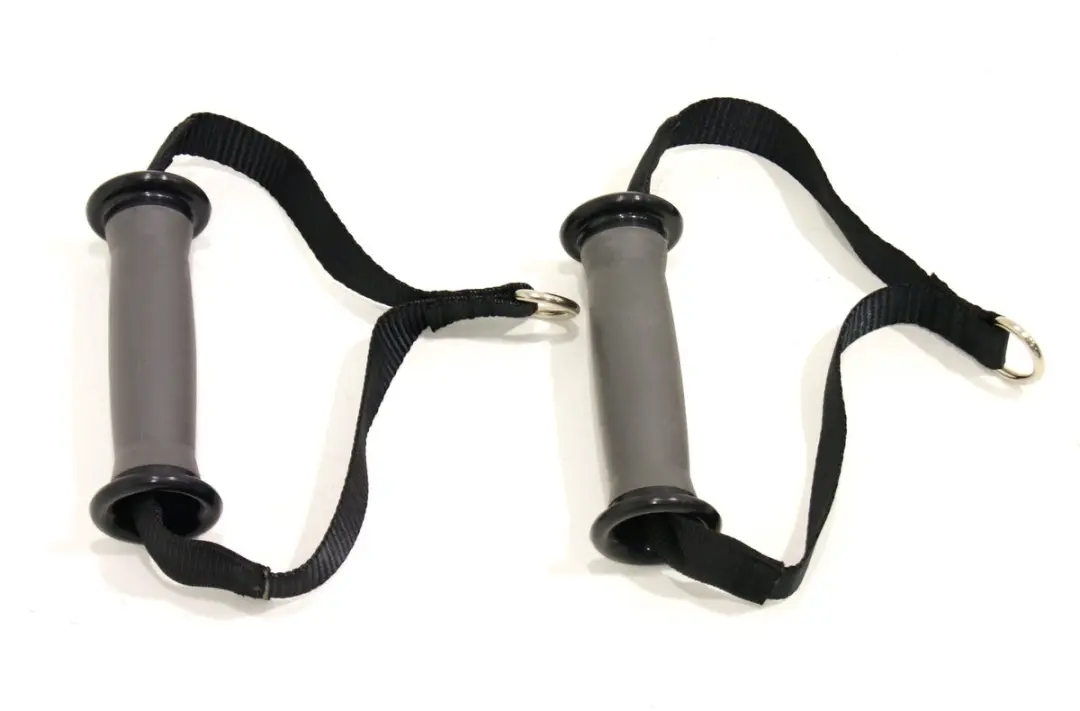 Muscle Power Strap Handle Set - Zwart/Zilver
