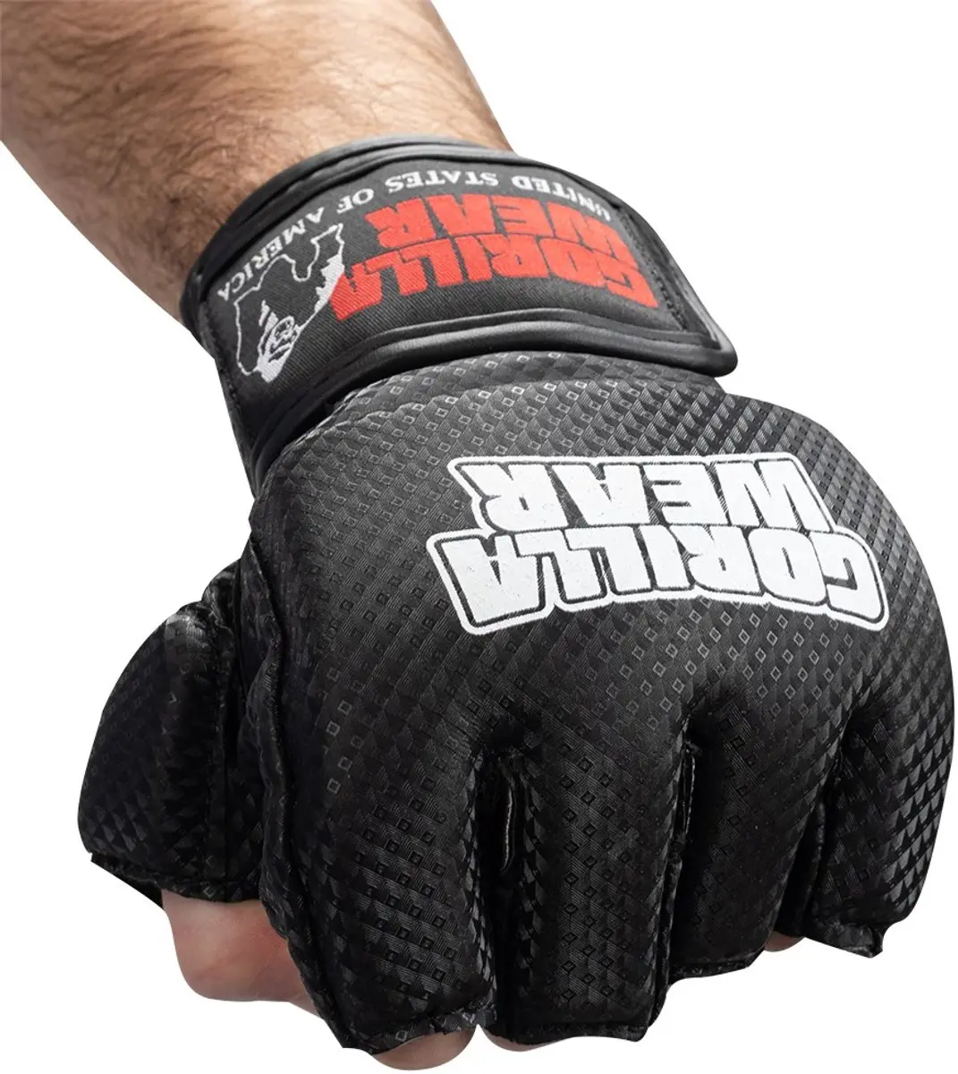 Gorilla Wear Manton MMA Handschoenen L/XL - Zwart/Wit