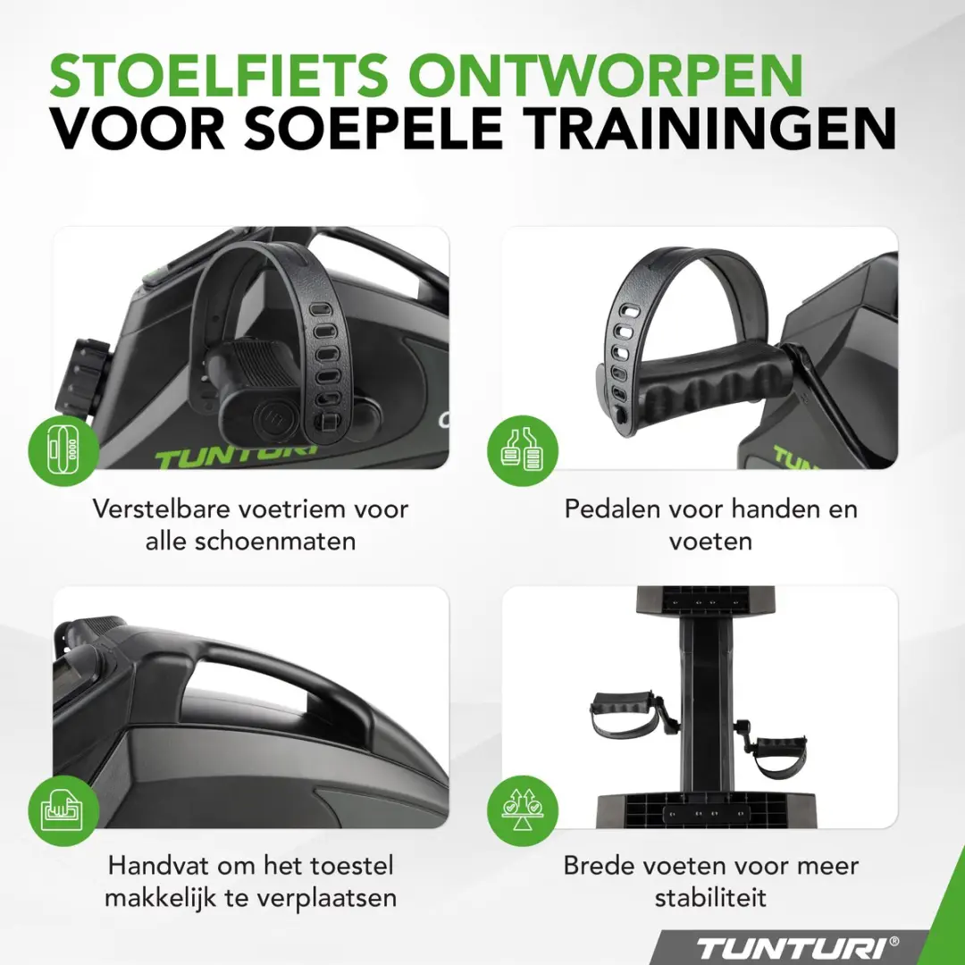 Tunturi Cardio Fit M35 Stoelfiets - Hometrainer - Magnetisch 8 Weerstanden - Zwart