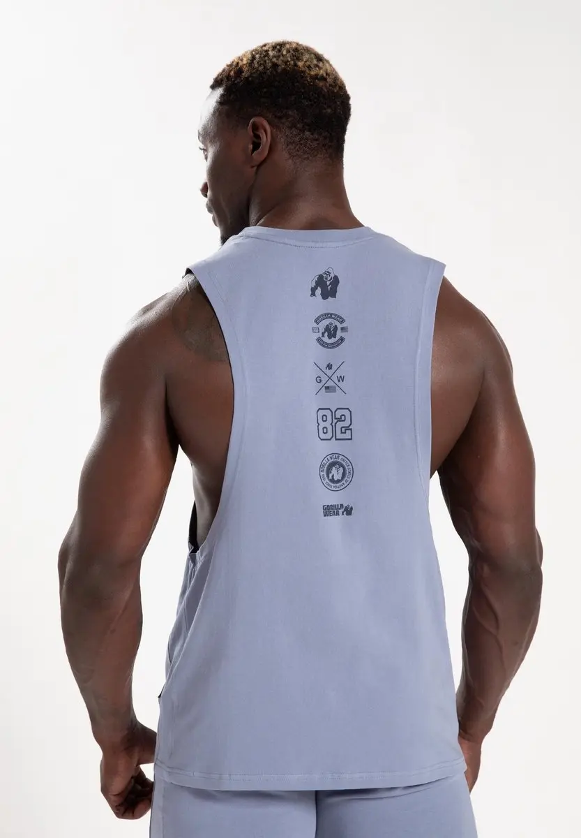 Gorilla Wear Lopez Drop Armhole Tank Top 3XL - Blauw