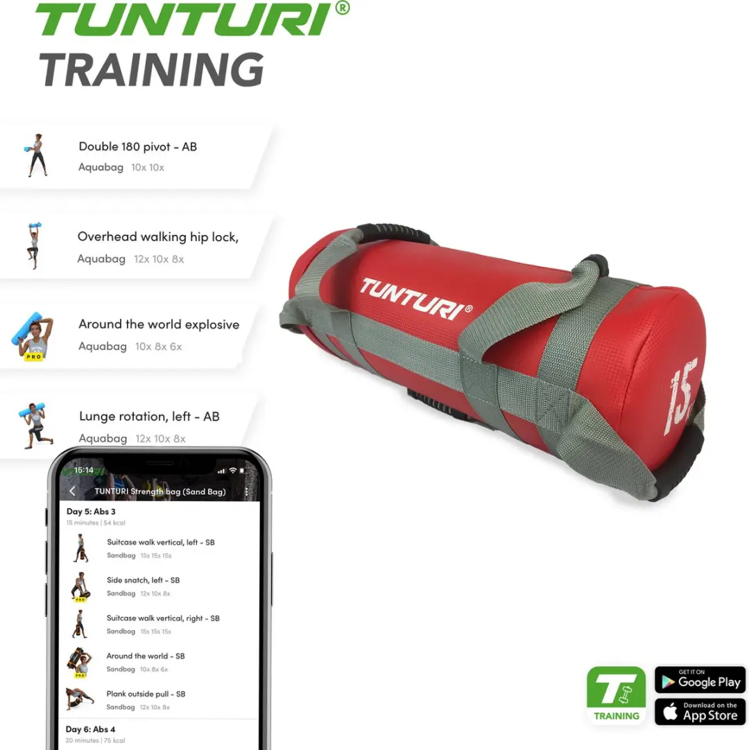 Tunturi Strength Bag 15kg - Rood