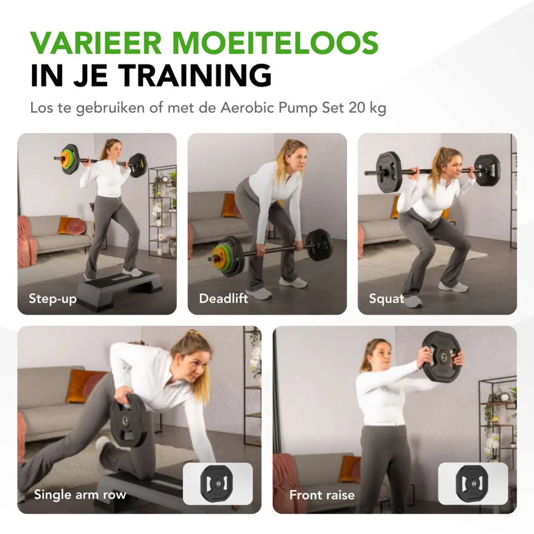 Tunturi Aerobic Pump Gewichtenset Uitbreiding 2x10kg - Zwart