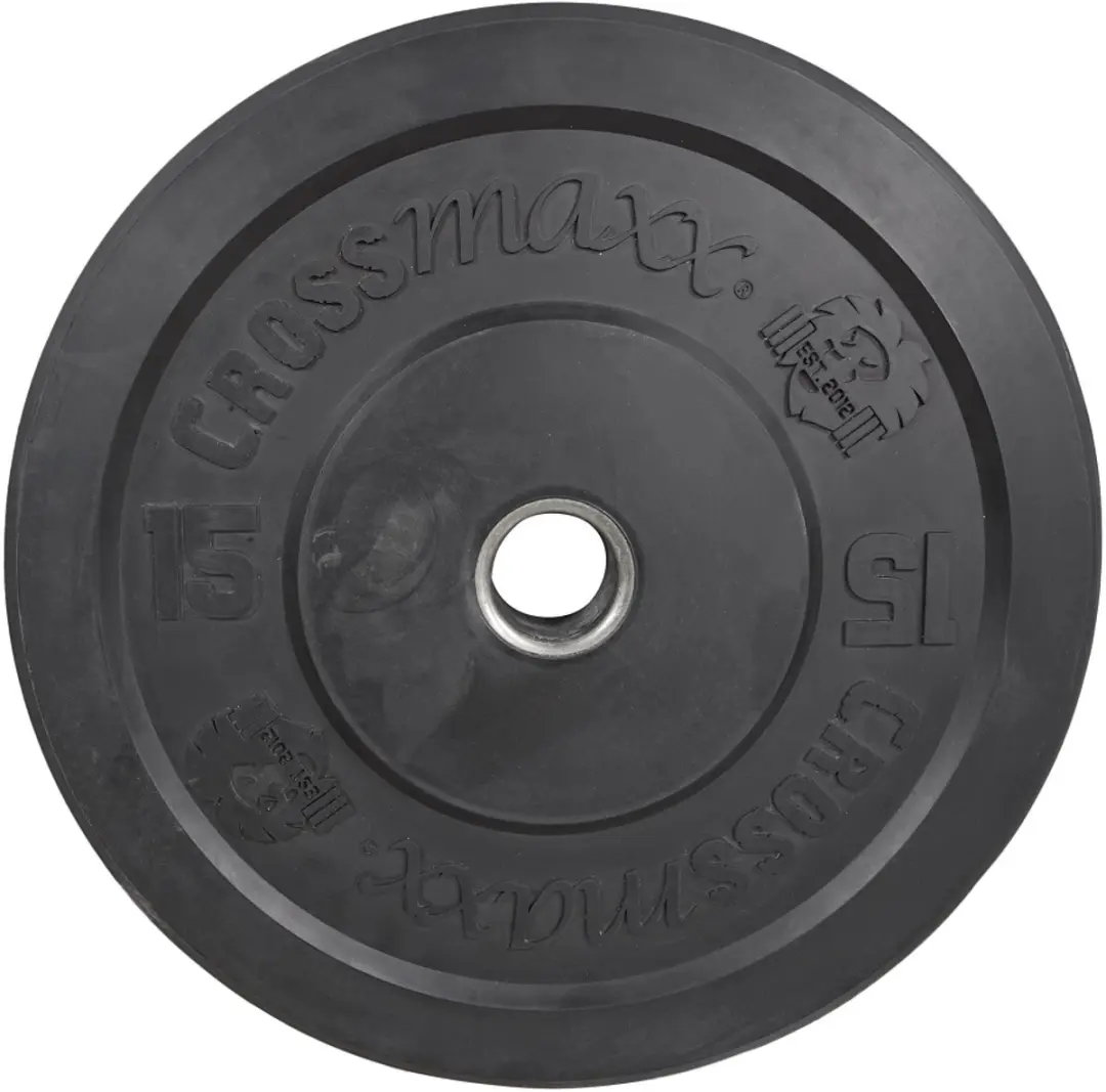 LifeMaxx Crossmaxx Bumper Plate 15kg - 45cm - Zwart