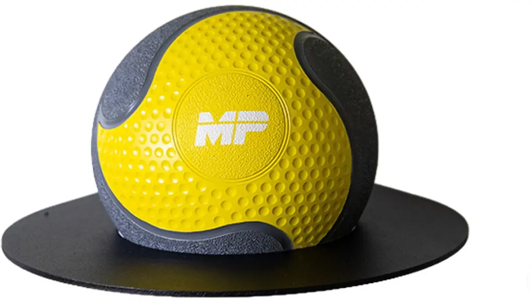 Muscle Power Rubber Medicijnbal 2 kg - Grijs/Geel