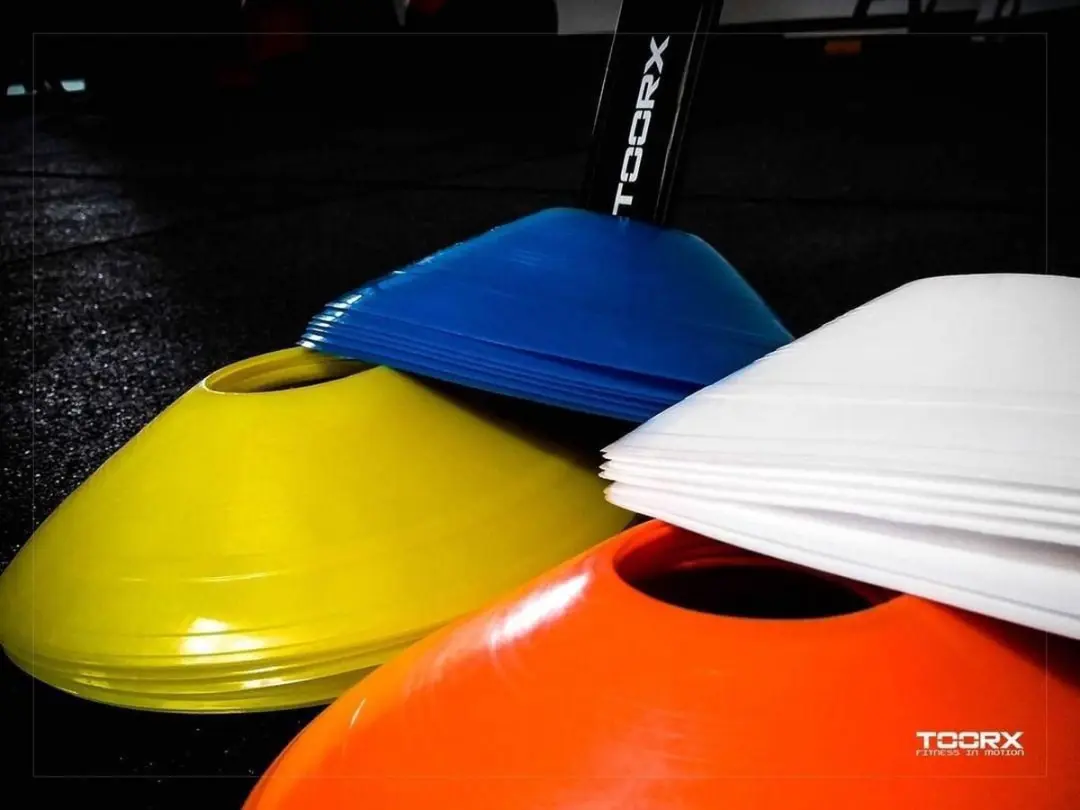 Toorx Agility Cones Set 24 Stuks - o.a. Geel/Rood/Wit/Blauw