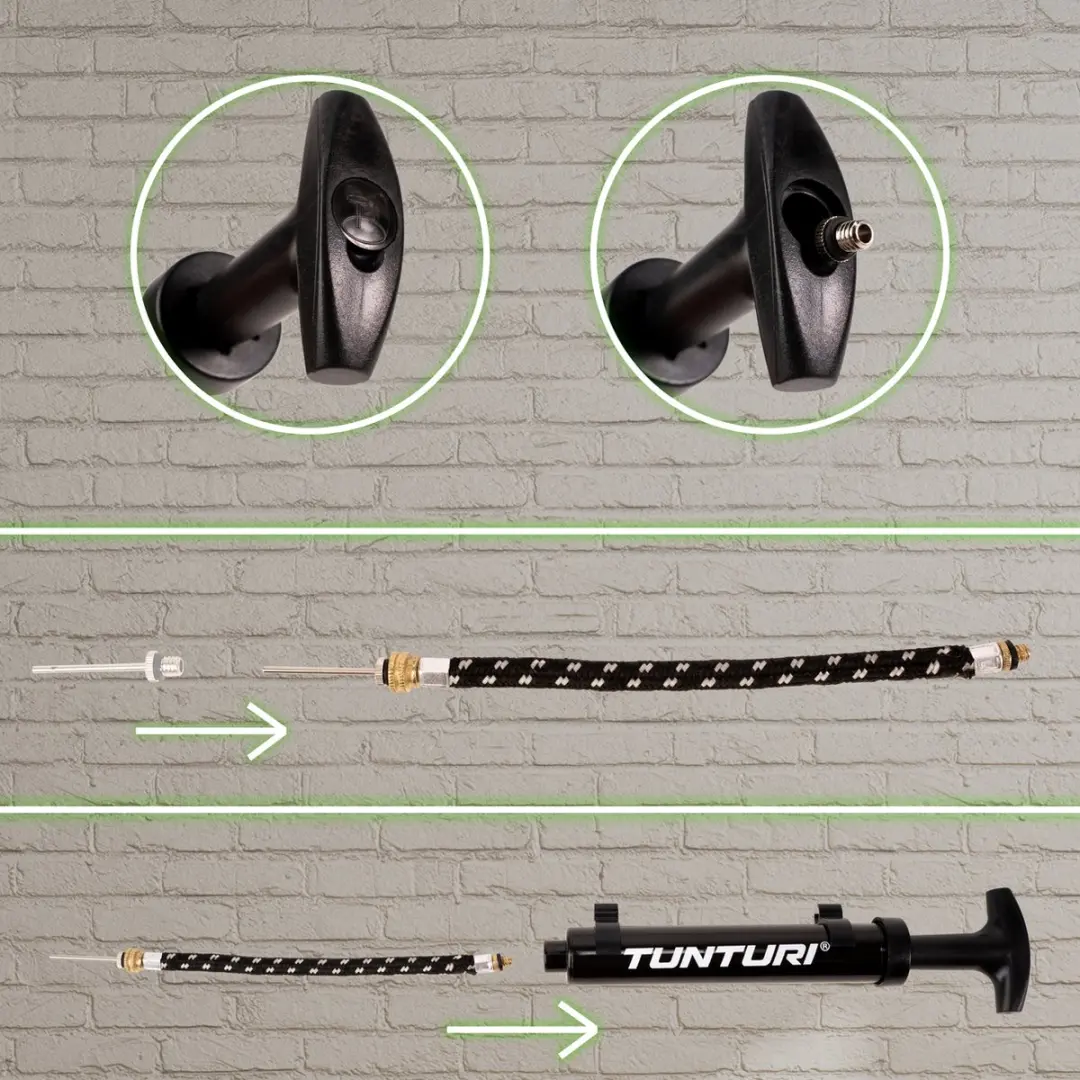 Tunturi Double Action Balpomp - Zwart