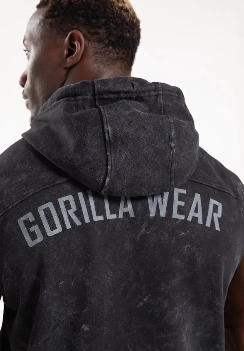 Gorilla Wear Silverdale Mouwloze Hoodie S - Zwart