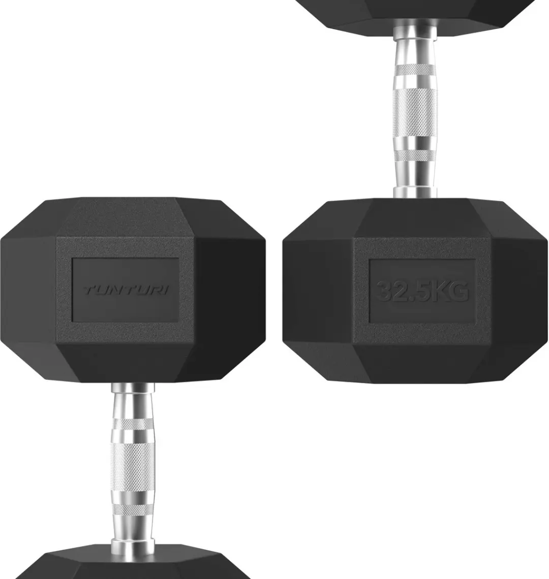 Tunturi Platinum Hexa Dumbbell 32.5kg - Zwart