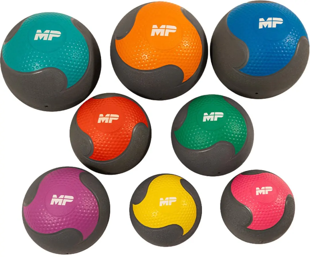 Muscle Power Rubber Medicijnbal 8 kg - Grijs/Oranje