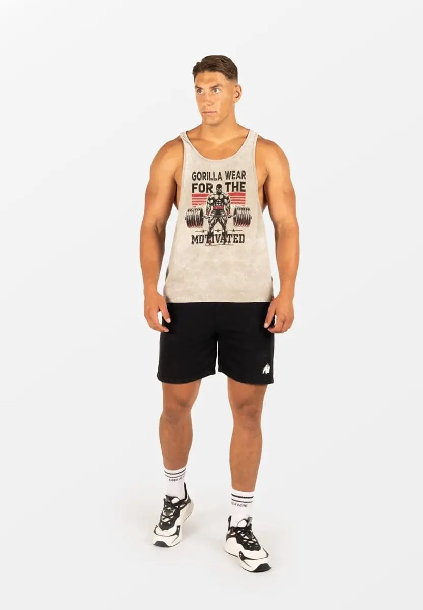 Gorilla Wear Churchill Stringer XXL - Verwassen Groen - afbeelding 6 van 6