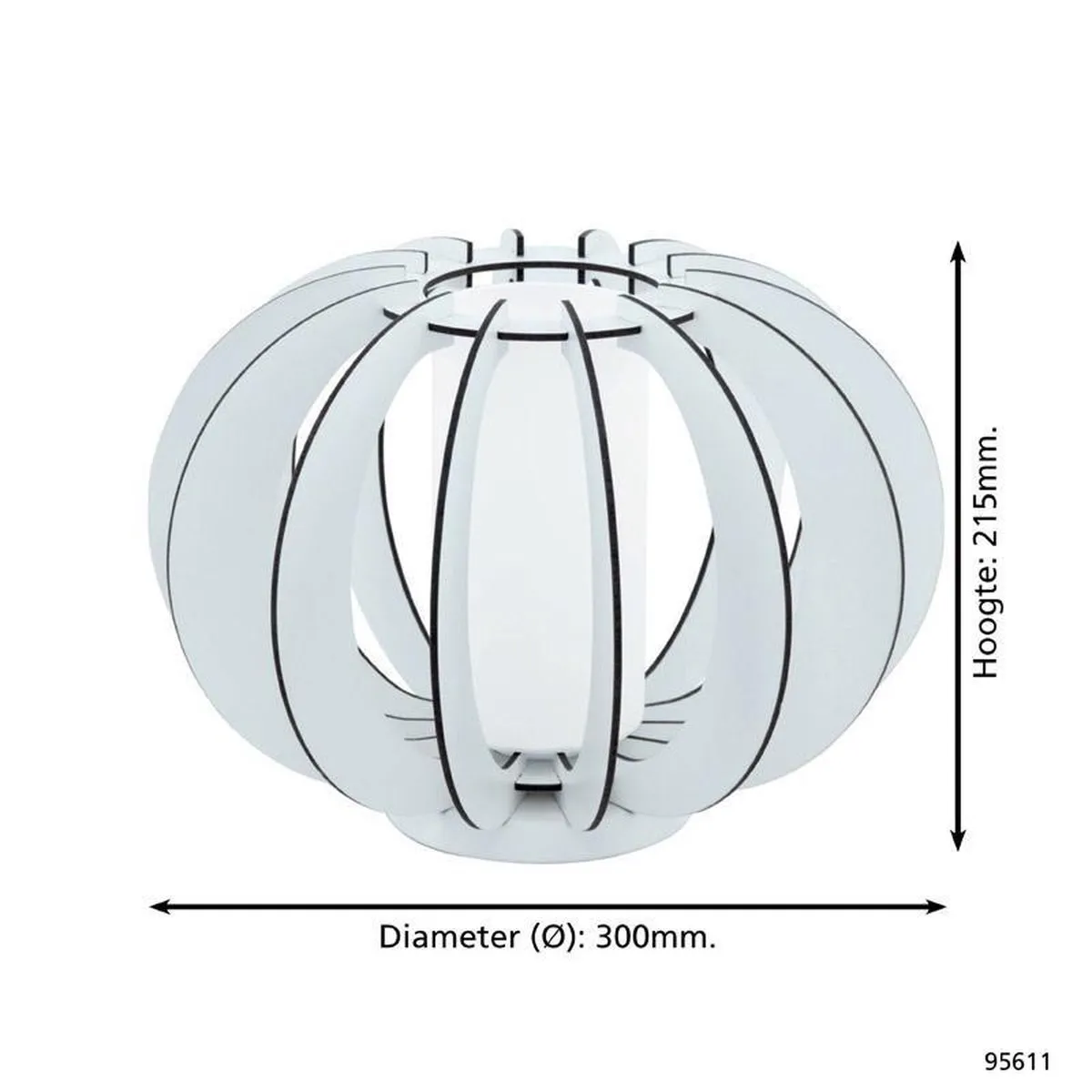 Eglo Stellato 2 Tafellamp - 1 Licht - Ø30cm Wit