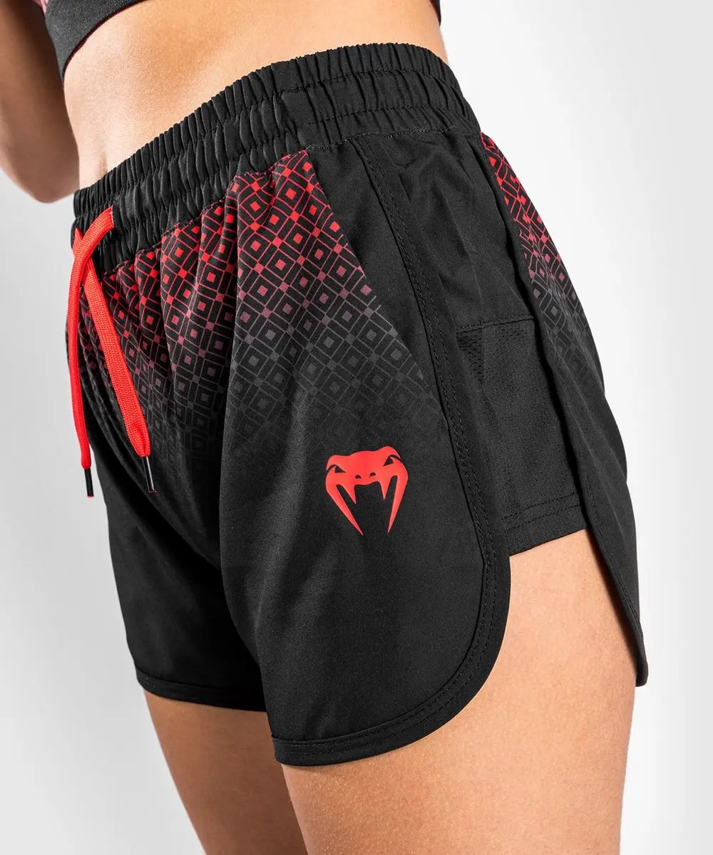 UFC Venum Performance Institute Dames Short - S - Zwart Rood
