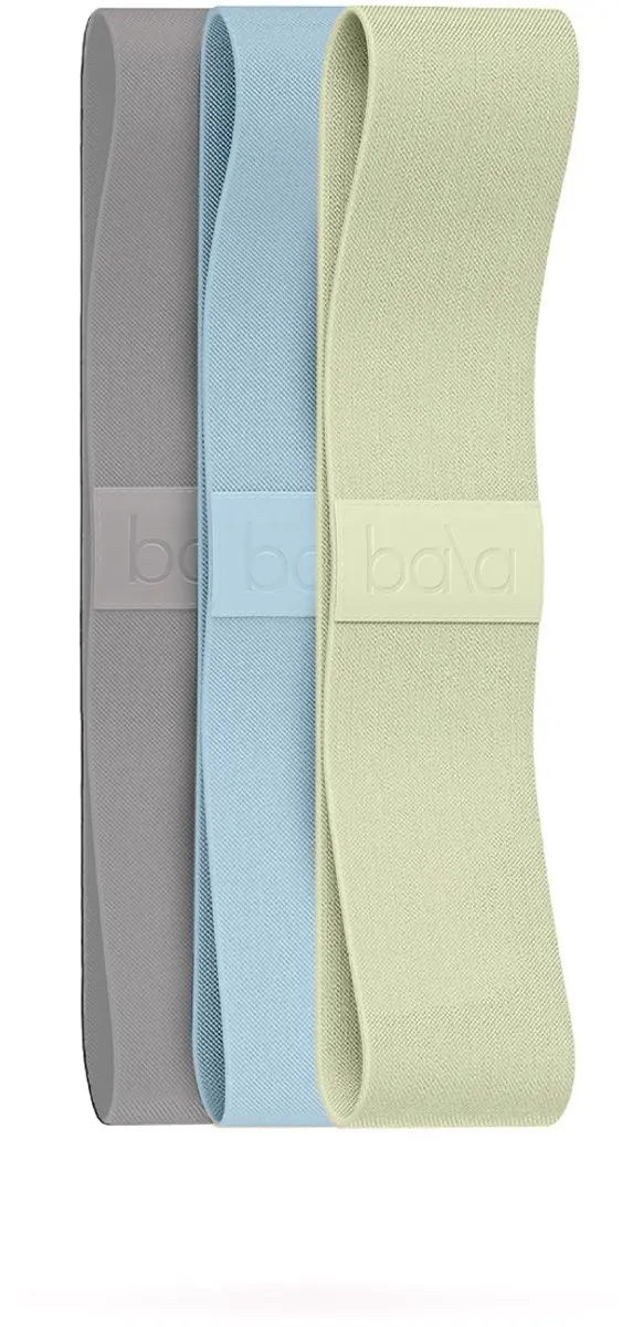Bala Bands Weerstandsbanden Set 3 Stuks - Light/Medium/Heavy - Charcoal/Blush/Sand