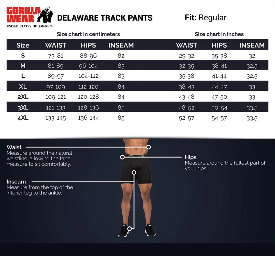 Gorilla Wear Delaware Trainingsbroek S - Zwart