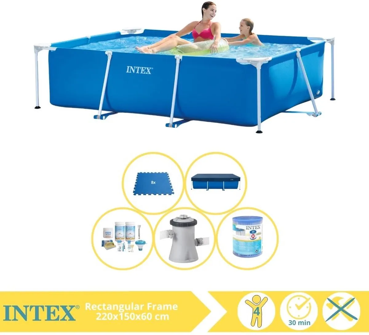 Intex 28270NP Opzetzwembad 220x150x60cm