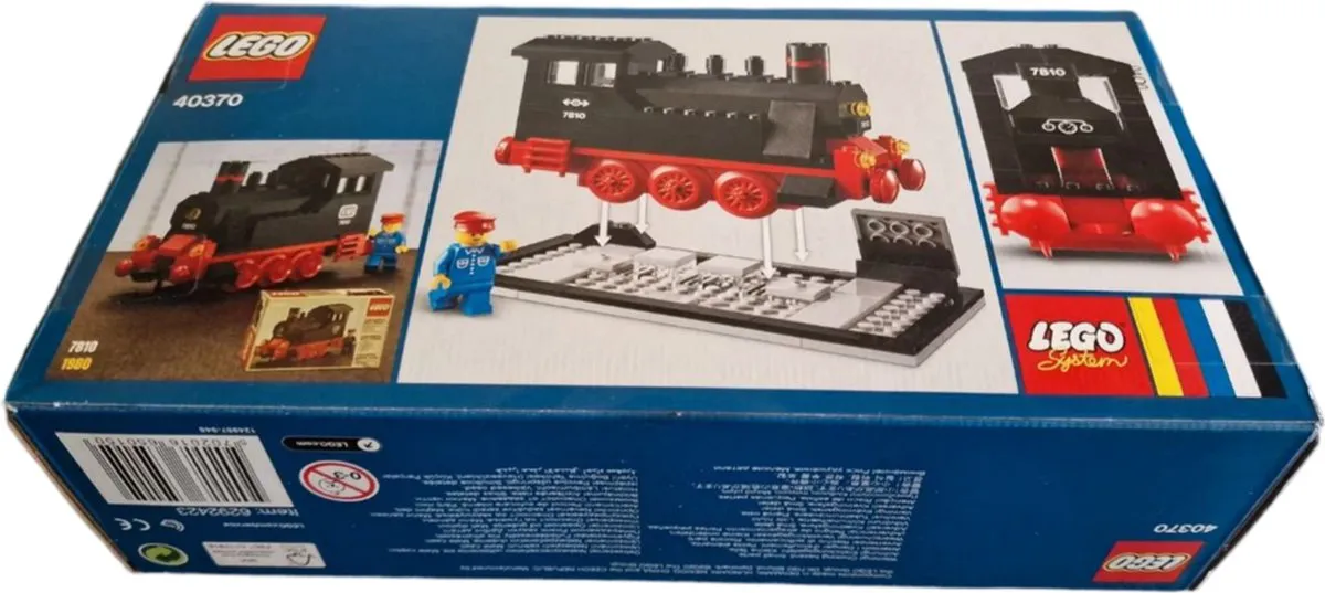 LEGO Iconic Stoomlocomotief 40370 - 188 Stukken - Zwart/Rood