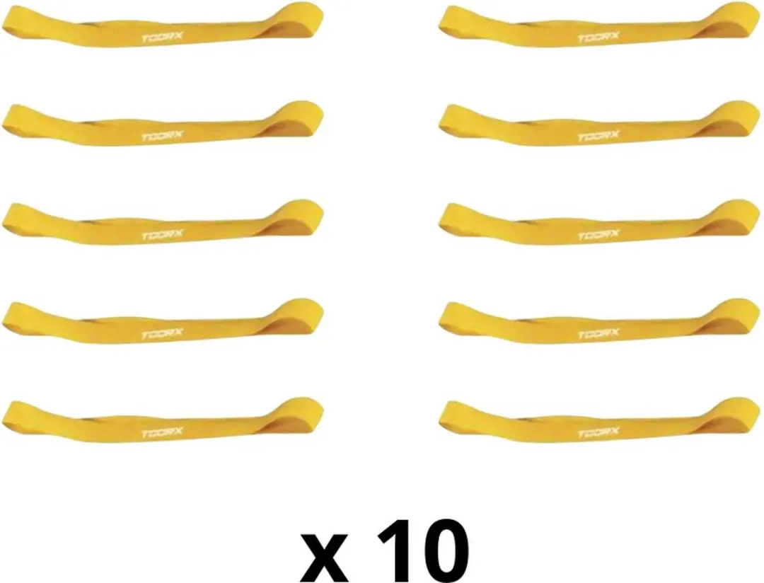 Toorx Fitness Weerstandsbanden Geel - 10 Stuks - 30cm