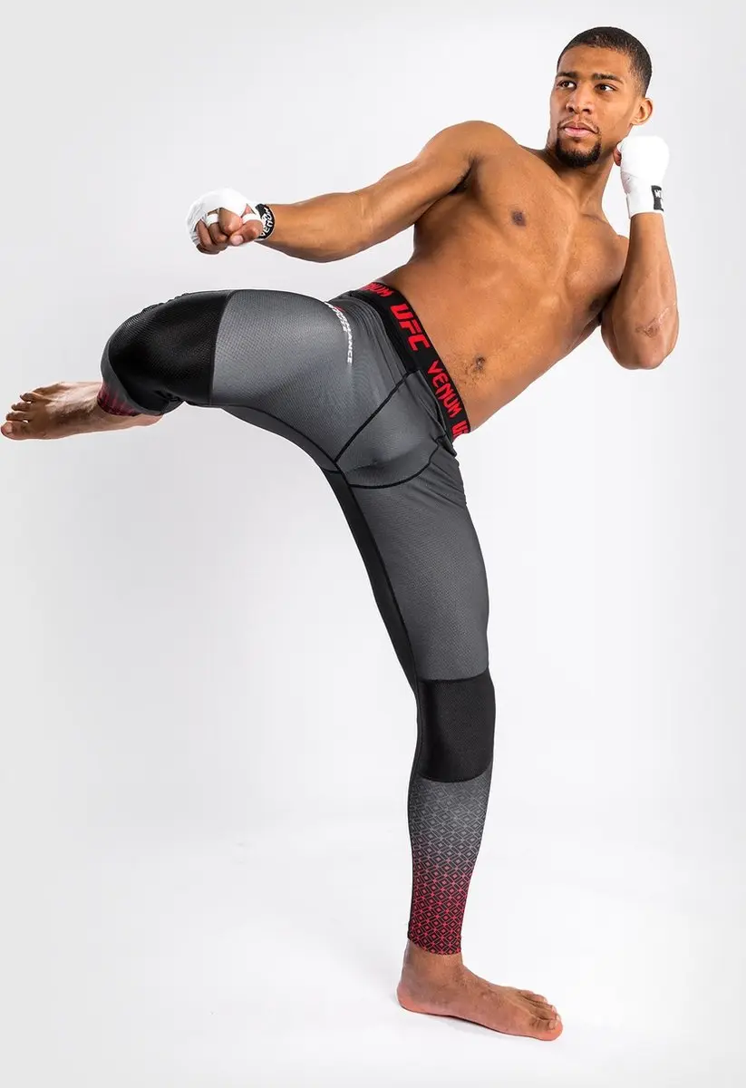 UFC Venum Performance Institute Sportlegging - XXL - Zwart/Rood - afbeelding 6 van 6