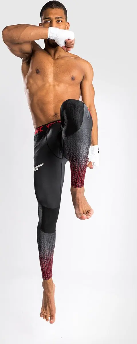 UFC Venum Performance Institute Sportlegging - XXL - Zwart/Rood