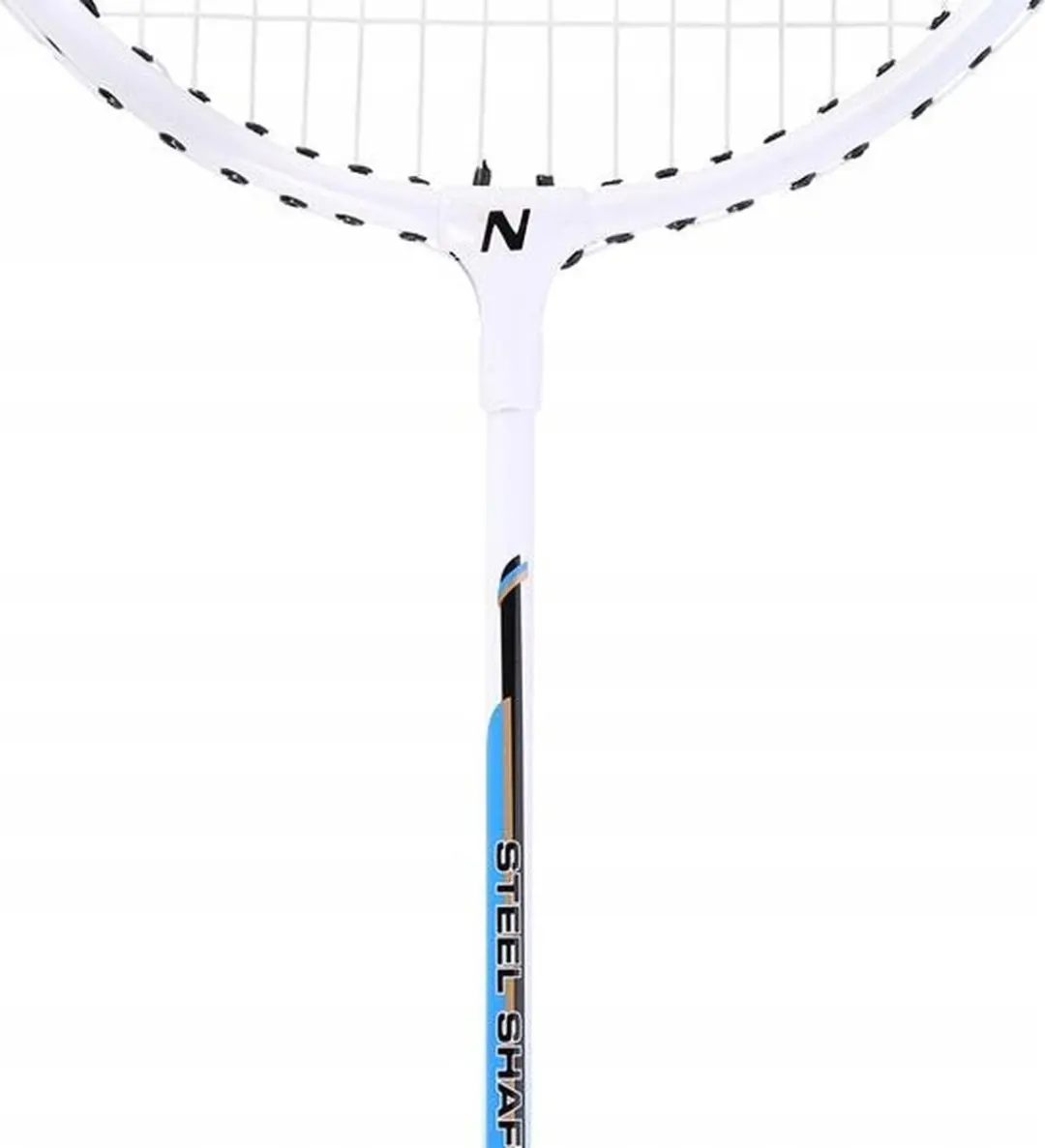 Nils NR204 Aluminium Badmintonracket - Zwart/Blauw - met Koffer