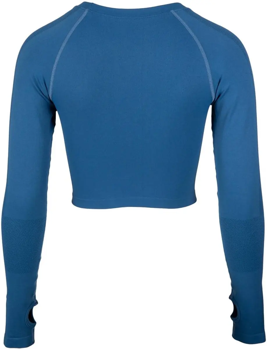 Gorilla Wear Hilton Seamless Cropped Long Sleeve - Blauw