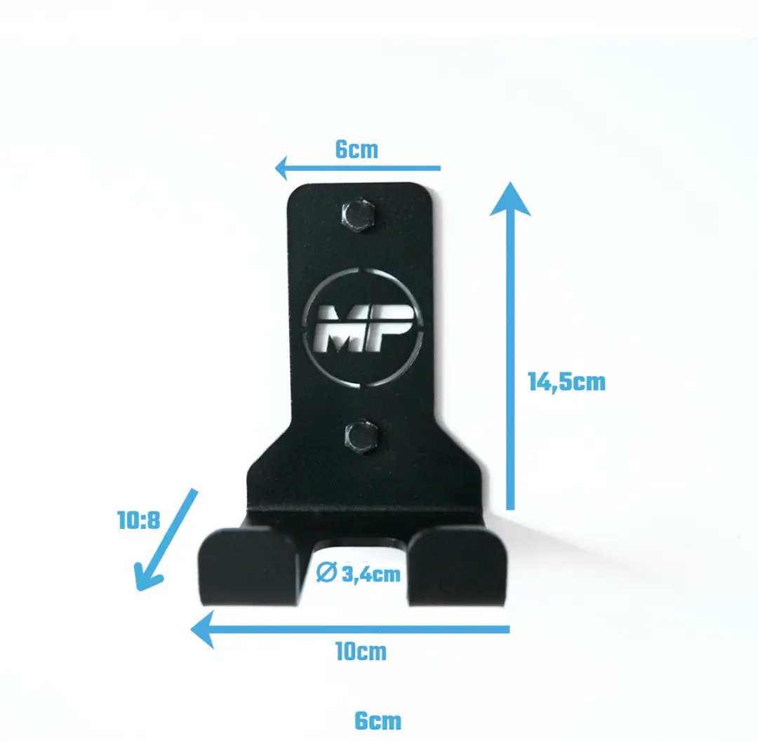 Muscle Power MP2814-1 Halterstang Beugel Wandmodel - 3.10cm - Zwart