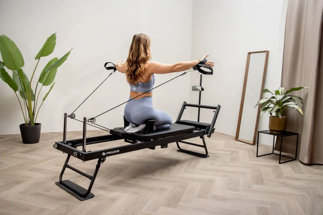 Mewave Pilates Reformer PRO - Zwart - afbeelding 6 van 6