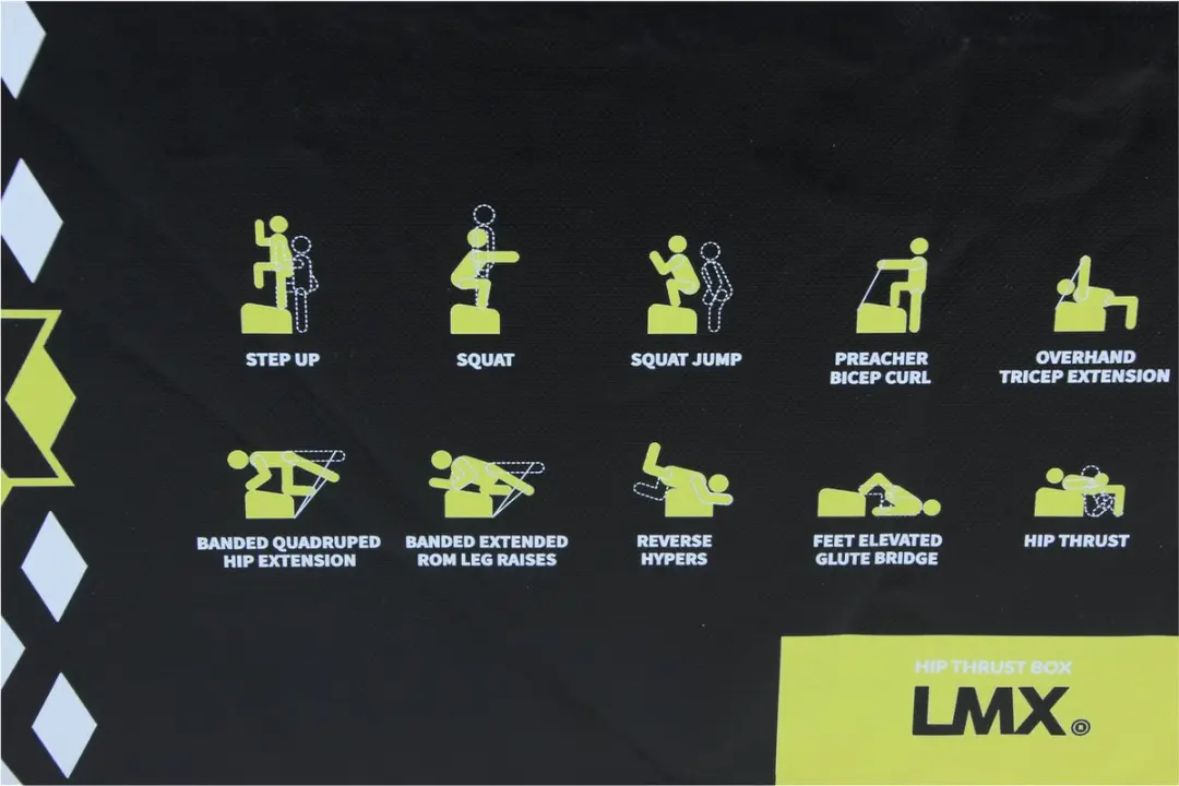 LifeMaxx LMX1265 Hip Thrust Box - 60x55cm - Zwart