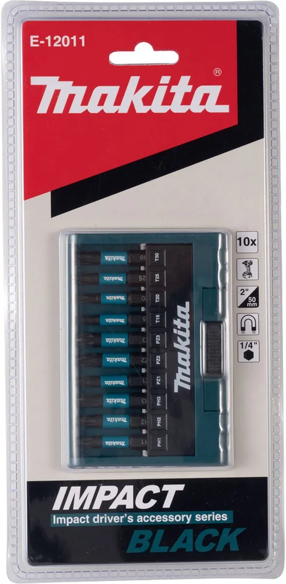 Makita Schrbset ImpBlack E-12011 - 10 Stuks
