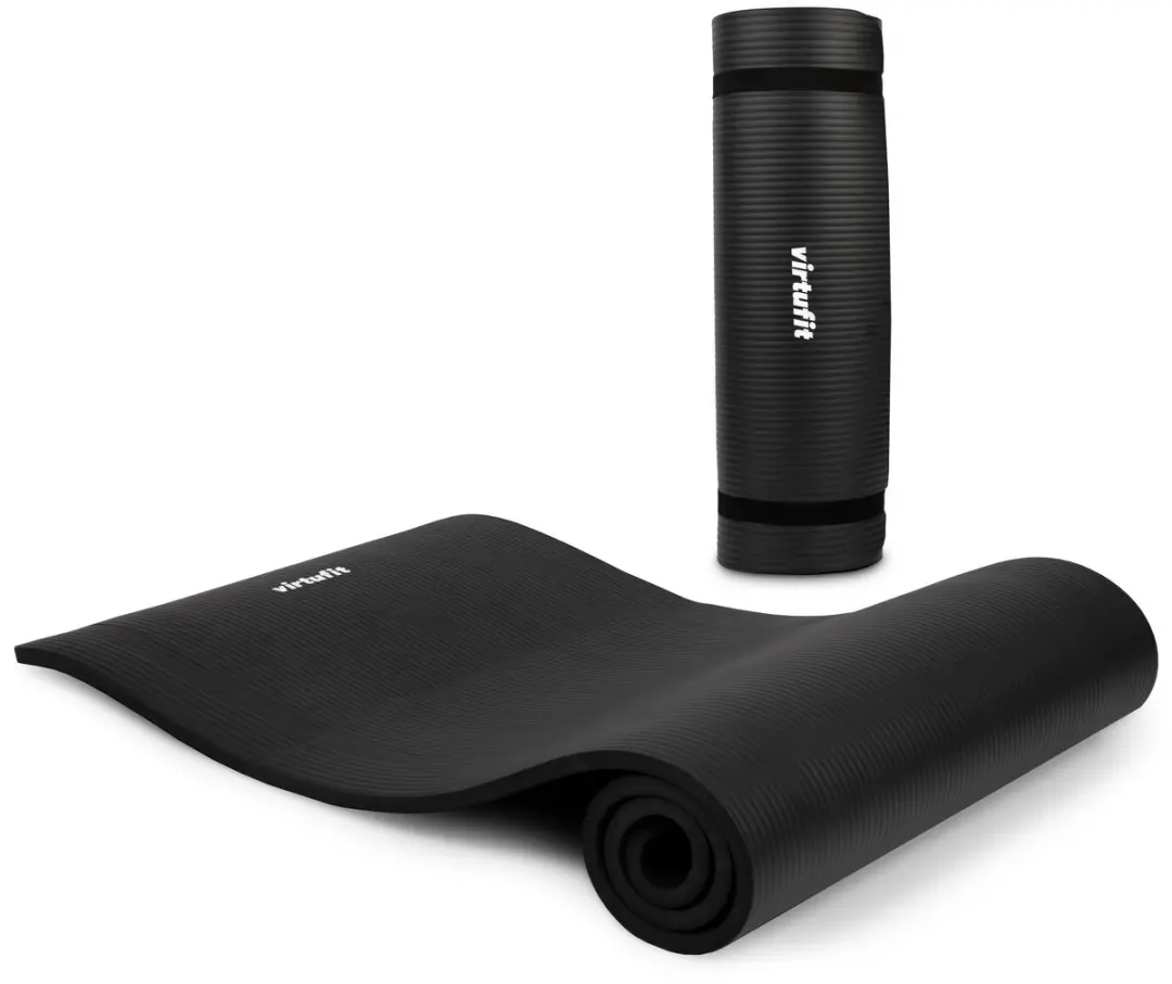 Virtufit NBR Fitnessmat 180x60cm Zwart