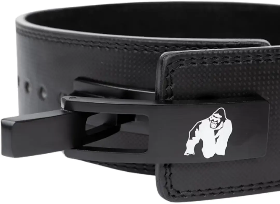 Gorilla Wear Halterriem 4 Inch Carbon Leren - Zwart L
