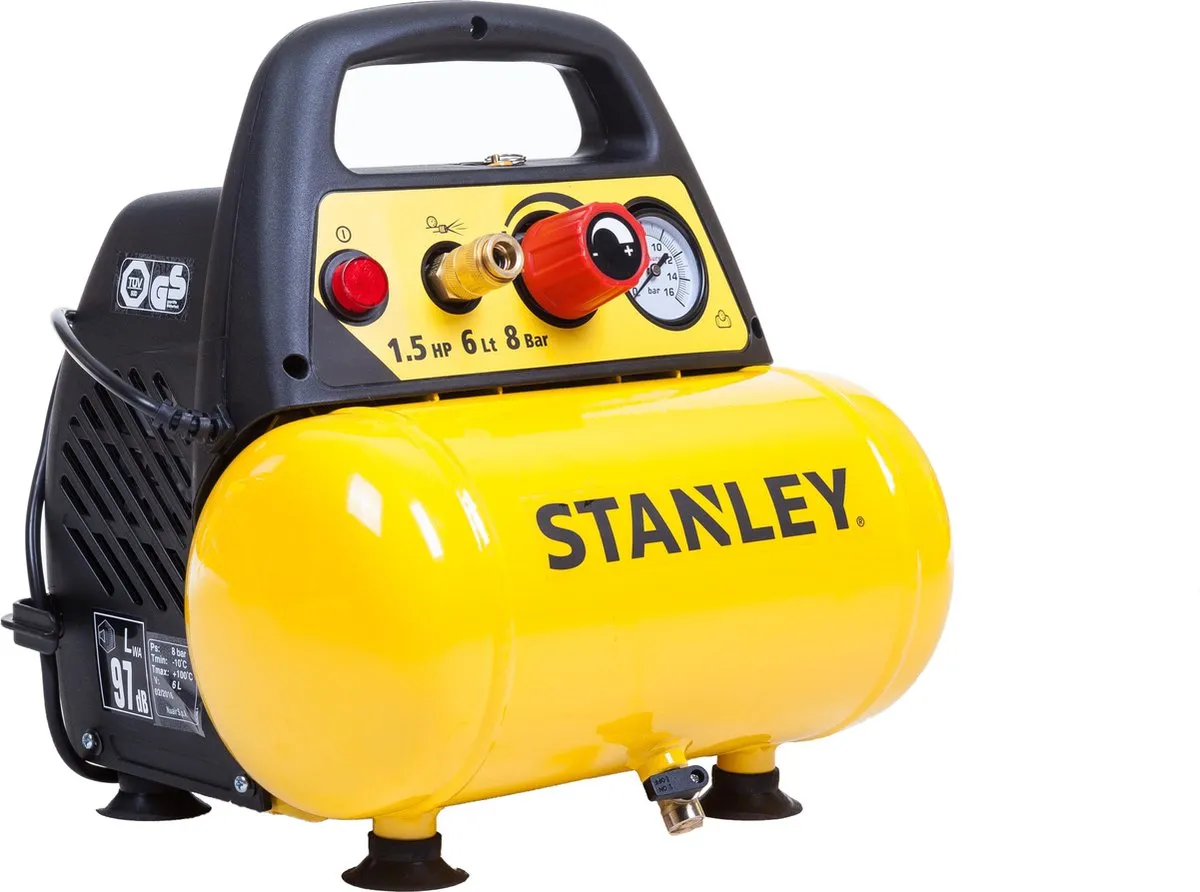 Stanley DN200/8/6 Luchtcompressor 8 bar - 6L - 180L/min