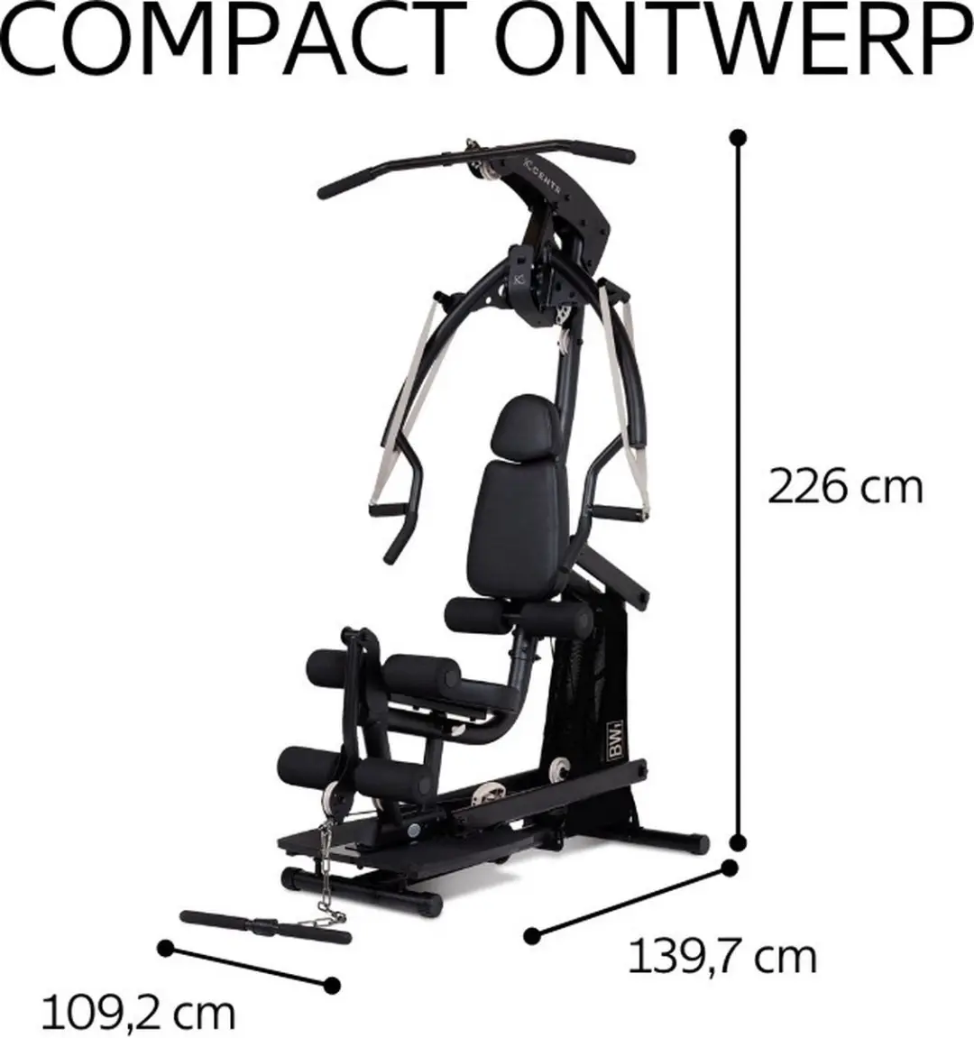 Centr Body Weight Home Gym Krachtstation - 99 Onderdelen - Mat Zwart