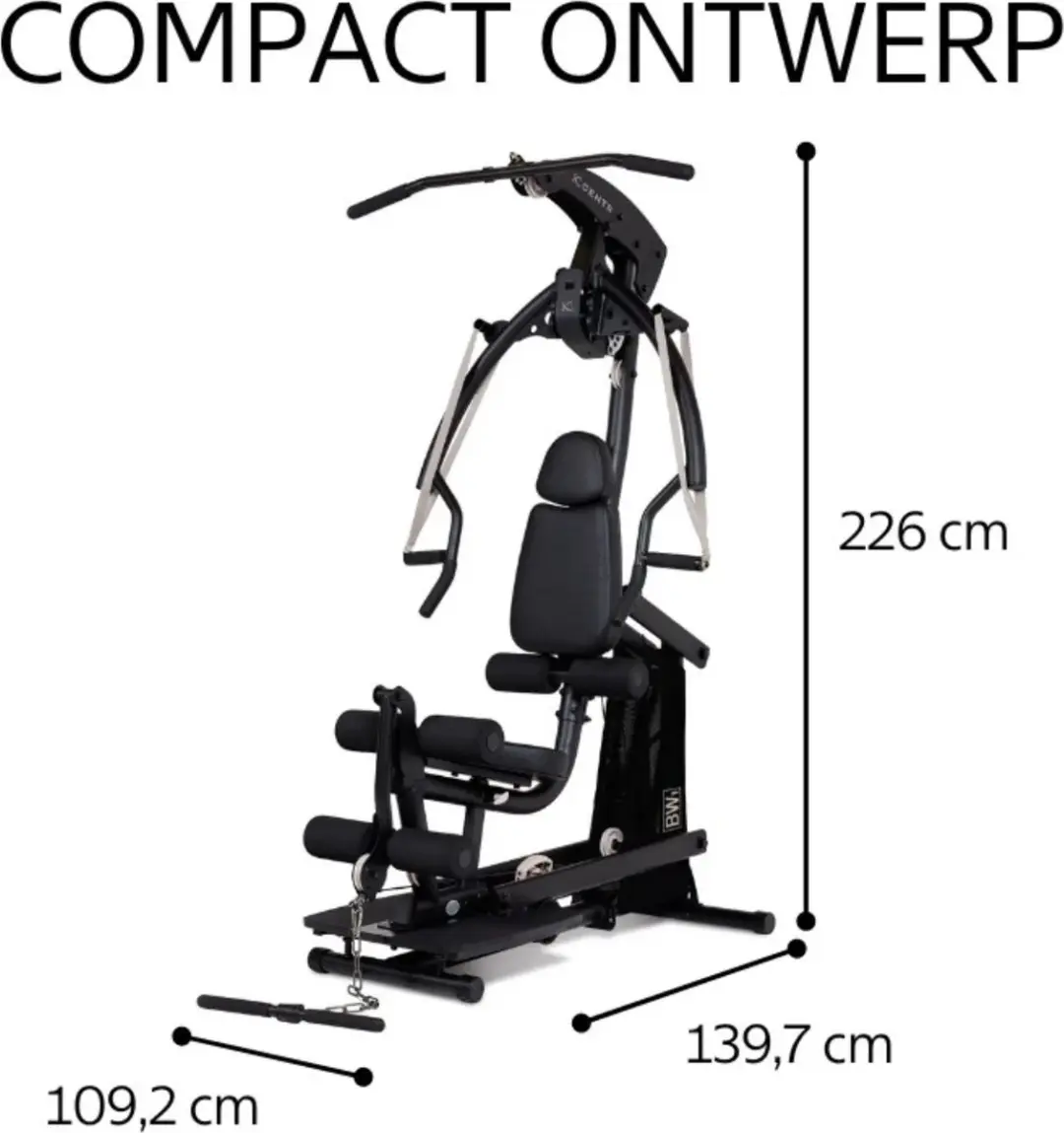 Centr Body Weight Home Gym Krachtstation - 99 Onderdelen - Mat Zwart