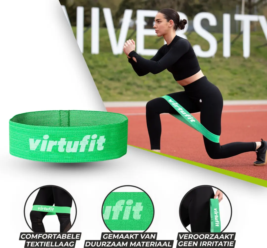 VirtuFit Mini Weerstandsband Medium - Katoen - Grijs