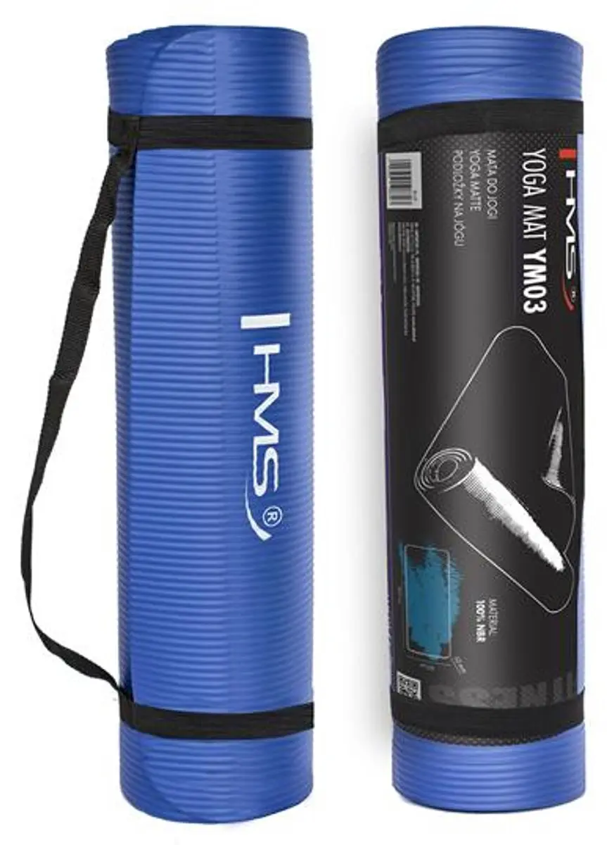 HMS YM03 Yogamat - 183x61cm - Antislip - Blauw