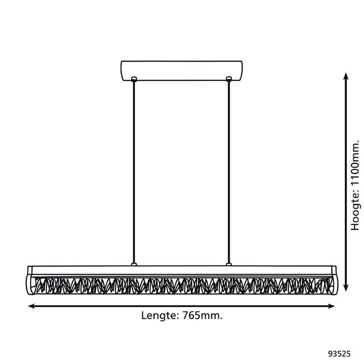 Eglo Trevelo Hanglamp LED 24W - Chroom/Wit - afbeelding 3 van 3