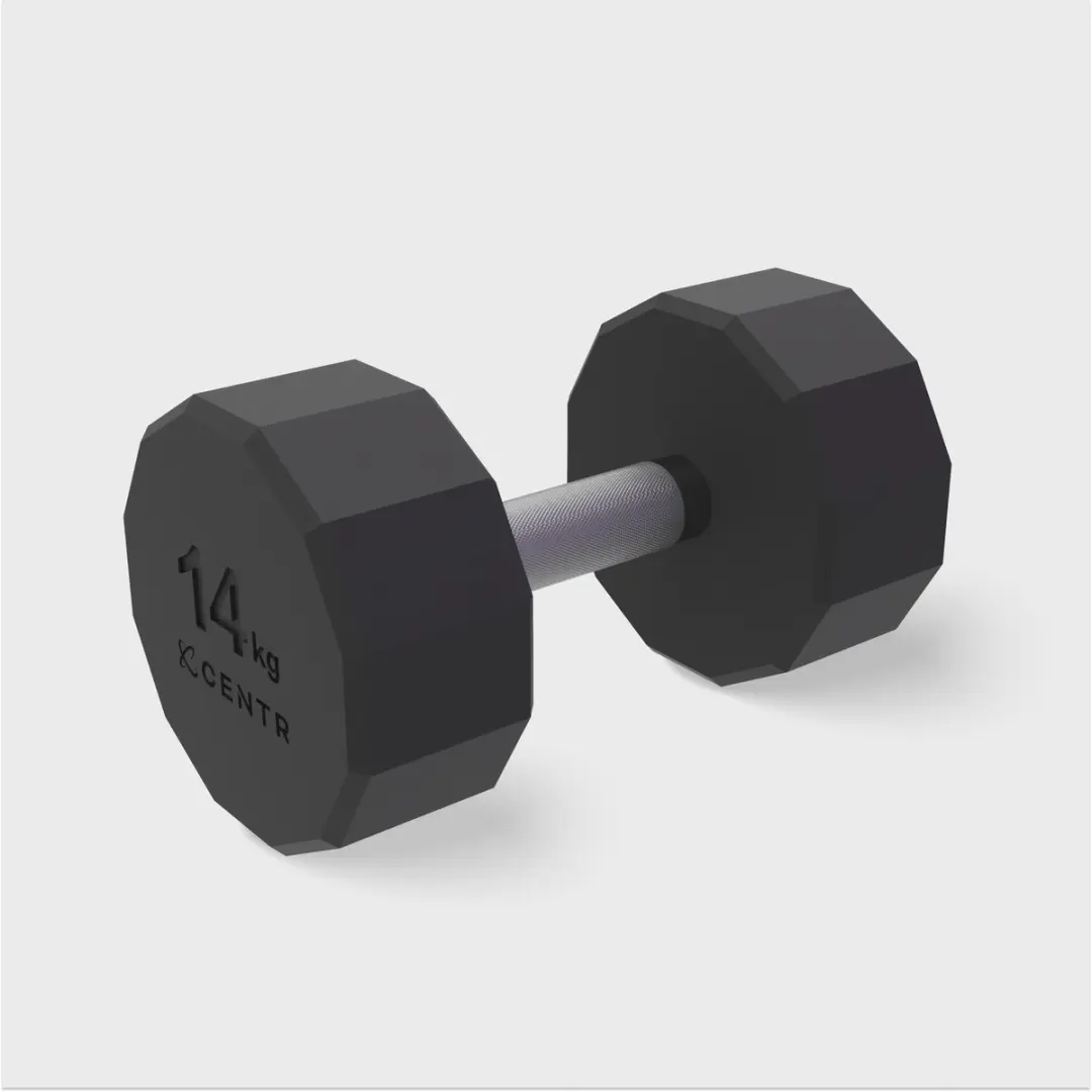 Centr Dumbbell Tower Halterset 4-14kg - 12-delig - 6 Paar - Zwart - afbeelding 6 van 6