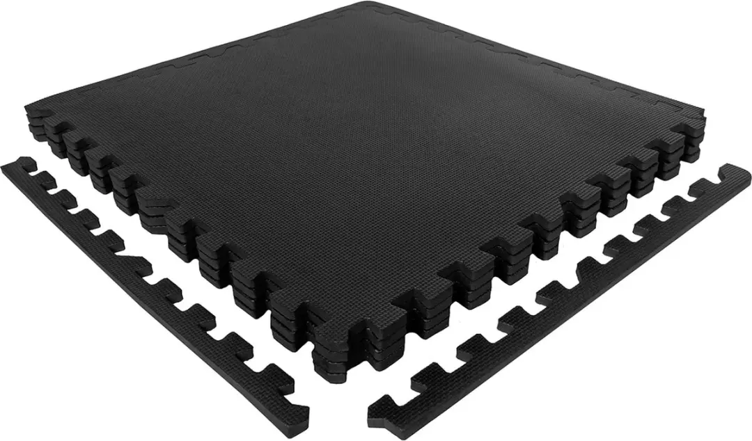 Virtufit Puzzelmat Set 120x120cm - 4 Stuks - Zwart