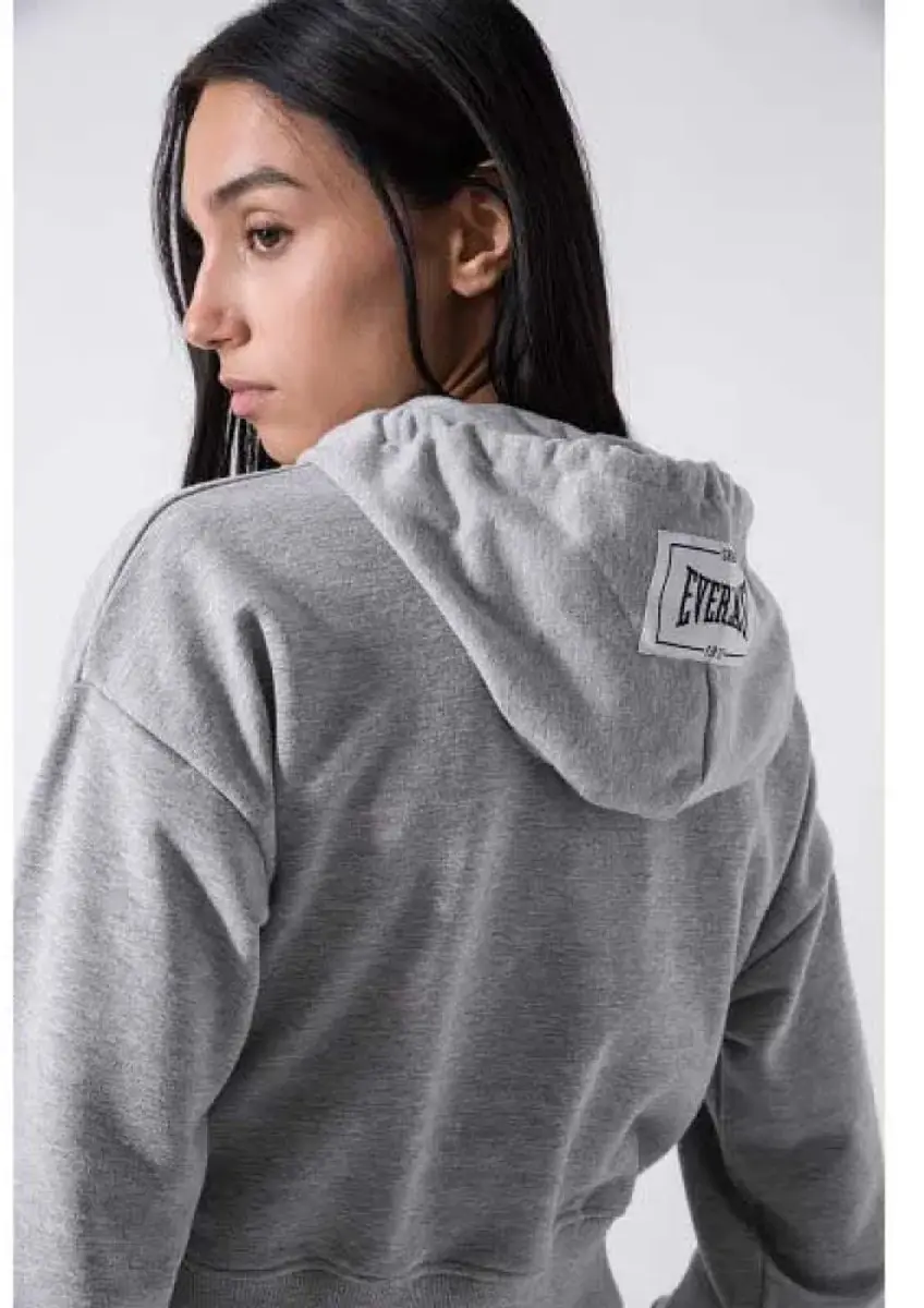 Everlast Cropped Hoodie Logo - Grijs - L