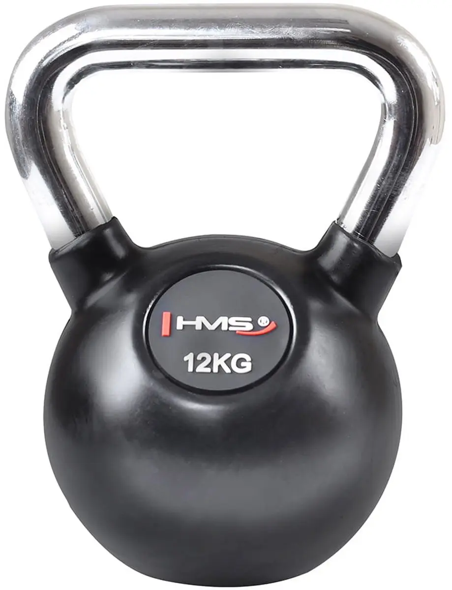 HMS KGC Serie Verchroomde Rubber Kettlebell - Gietijzer - 1 Stuk