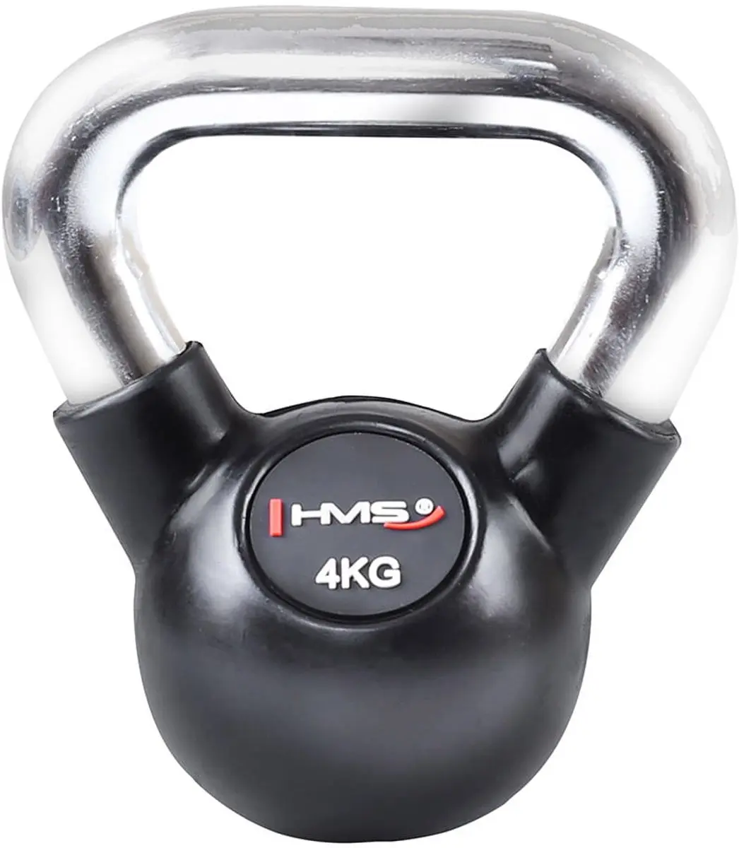 HMS KGC Serie Verchroomde Rubber Kettlebell - Gietijzer - 1 Stuk